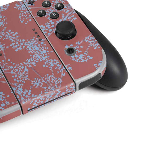 Airy Blue Floral Nintendo Switch OLED (2021) Skin